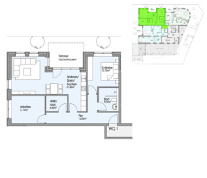 Grundriss Wohnung 1