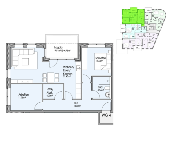 Grundriss Wohnung 4