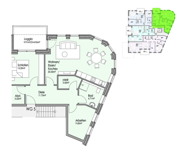 Grundriss Wohnung 5
